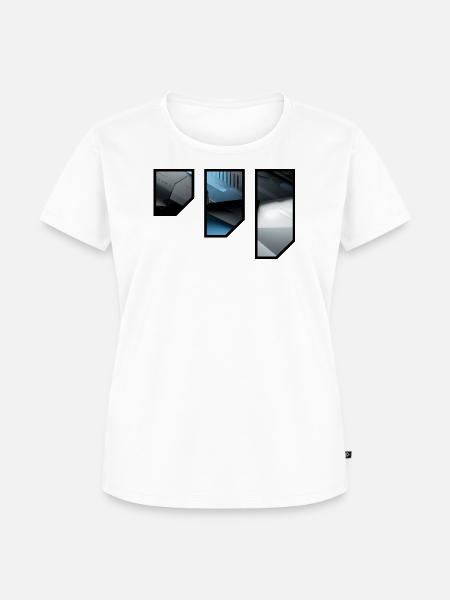 Futuristisches Techno Abstraktes Muster - Frauen Premium Bio T-Shirt - Weiß