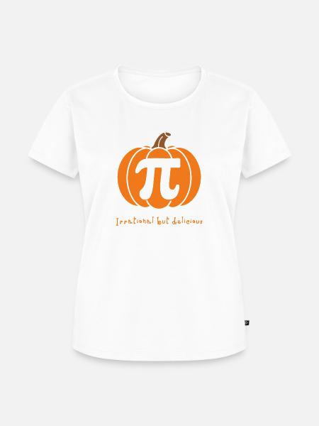 Kürbis Pi Mysteriöses Halloween - Frauen Premium Bio T-Shirt - Weiß