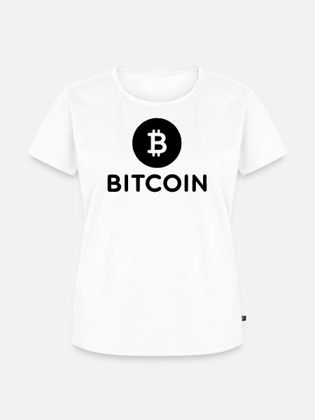 Bitcoin mit rundem Icon - Frauen Premium Bio T-Shirt - Weiß