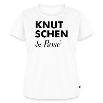 Knutschen Rosé Sommer Tshirt - Frauen Premium Bio T-Shirt - Weiß - Vorne - AI Model Female 172 dark (172cm)