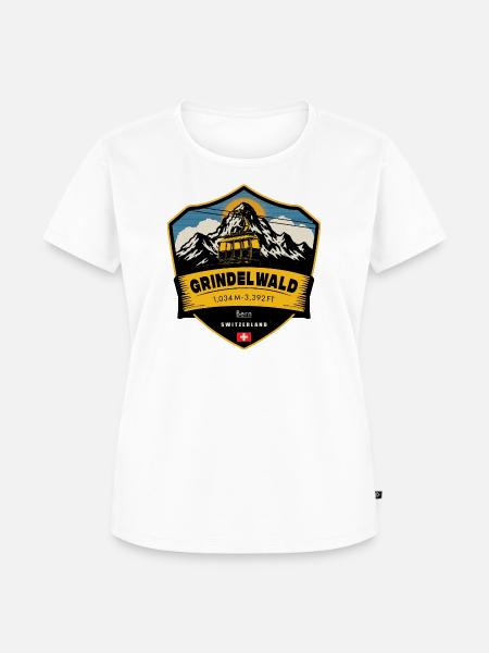 Grindelwald , Schweizer Alpen , Schweiz - Frauen Premium Bio T-Shirt - Weiß