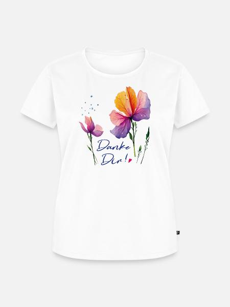  Danke Dir - Frauen Premium Bio T-Shirt - Weiß