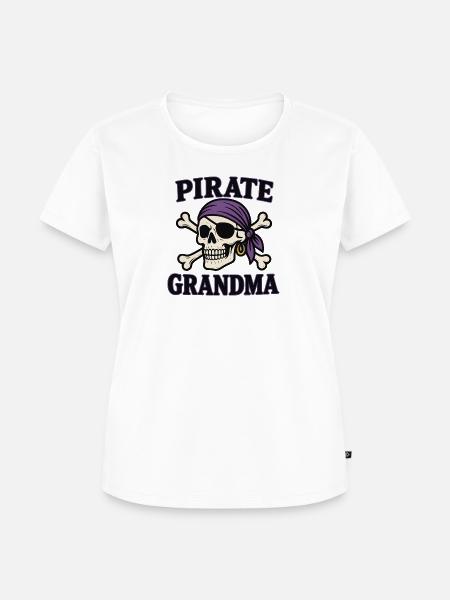 Pirate Grandma - Frauen Premium Bio T-Shirt - Weiß