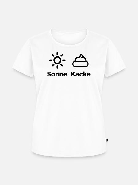 Sonne Kacke - Frauen Premium Bio T-Shirt - Weiß