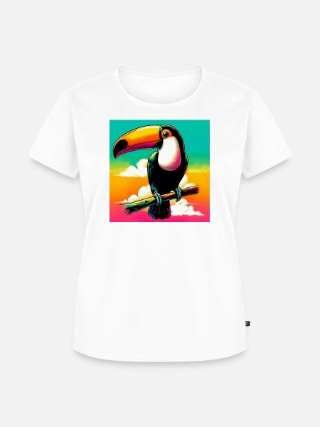 Tukan - Frauen Premium Bio T-Shirt - Weiß