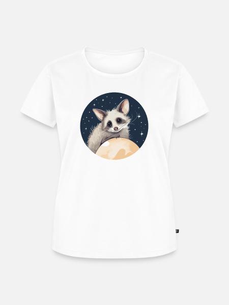 Oppossum Sternenhimmel - Frauen Premium Bio T-Shirt - Weiß