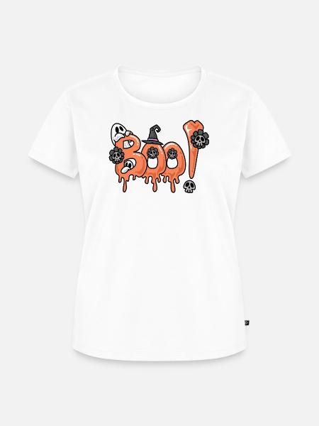 Boo Halloween  - Frauen Premium Bio T-Shirt - Weiß