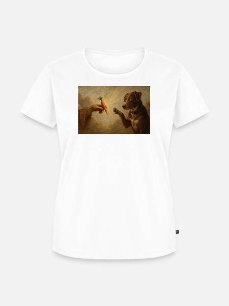 Karotte der Erleuchtung Hund - Frauen Premium Bio T-Shirt - Weiß