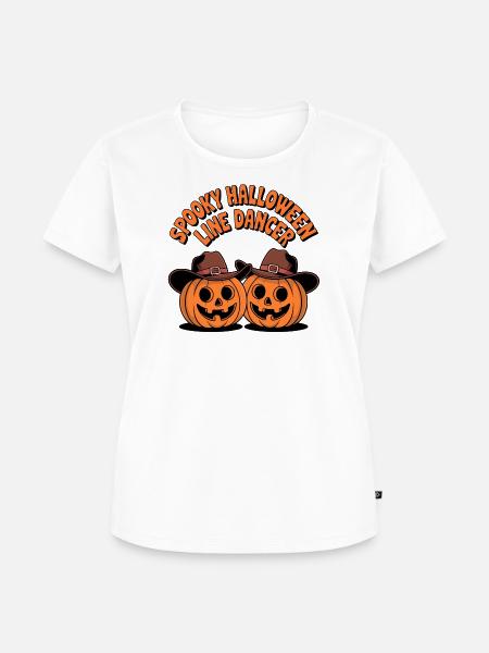 Spuk Halloween Line Dancer - Frauen Premium Bio T-Shirt - Weiß
