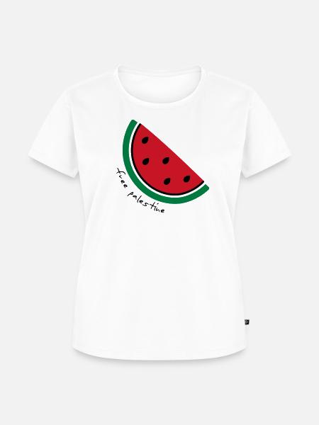 Wassermelonenscheibe Pop Art - Frauen Premium Bio T-Shirt - Weiß