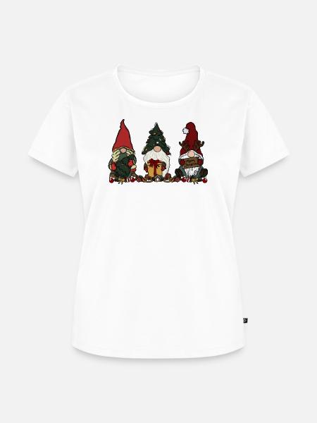 Wichtel Weihnachten - Frauen Premium Bio T-Shirt - Weiß