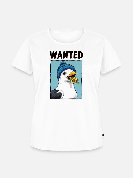 Gesuchte Pommes-möwe - Frauen Premium Bio T-Shirt - Weiß