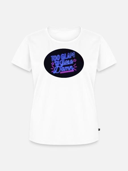 Neon Glamour Statement - Frauen Premium Bio T-Shirt - Weiß