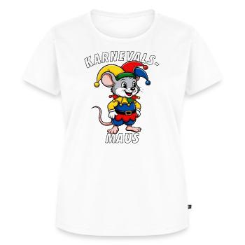 KARNEVALS MAUS - Frauen Premium Bio T-Shirt - Weiß - Vorne - AI Model Female 172 dark (172cm)