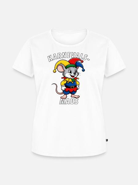 KARNEVALS MAUS - Frauen Premium Bio T-Shirt - Weiß