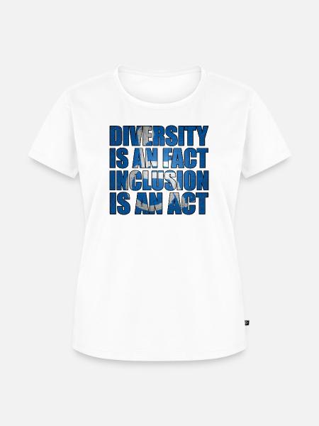 Vielfalt ist Fakt, Inklusion Handeln - Frauen Premium Bio T-Shirt - Weiß
