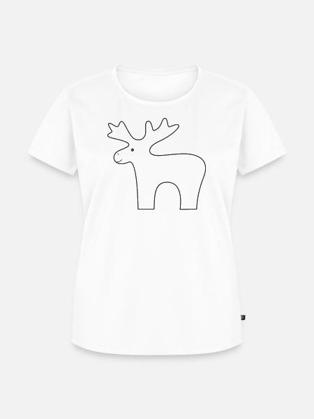 Rentier - Frauen Premium Bio T-Shirt - Weiß