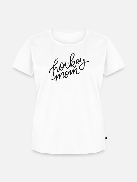 Hockey Mom Script Logo - Frauen Premium Bio T-Shirt - Weiß
