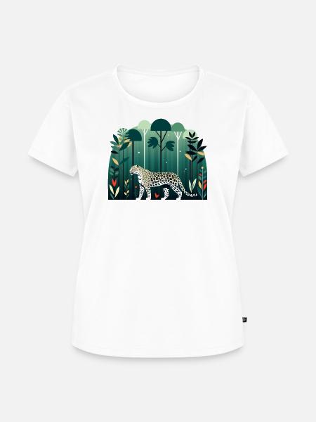 Leopard im Dschungel - Frauen Premium Bio T-Shirt - Weiß