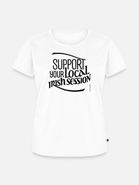 supportyourlocalirishsession2_NOIR - Frauen Premium Bio T-Shirt - Weiß