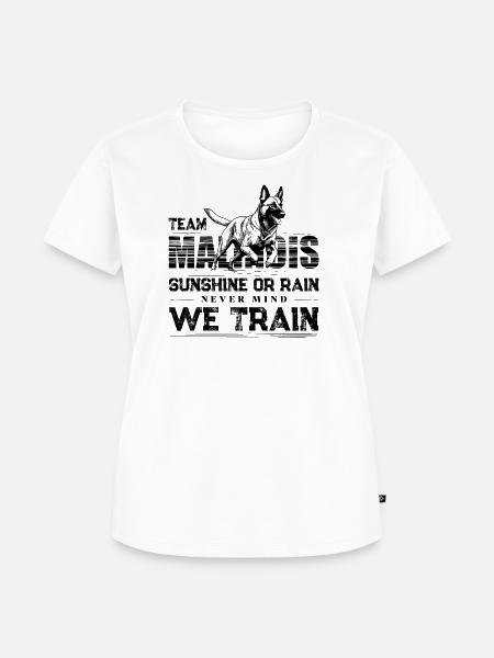 Belgisches Malinois-Hundetrainingsdesign - Frauen Premium Bio T-Shirt - Weiß