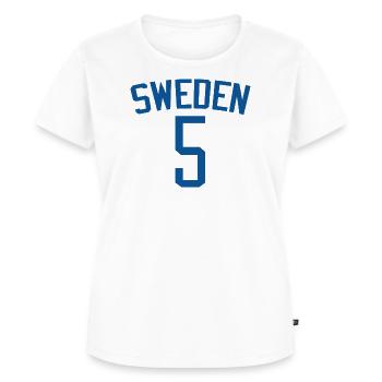 Schweden 5 – Sportdesign - Frauen Premium Bio T-Shirt - Weiß - Vorne - AI Model Female 172 dark (172cm)