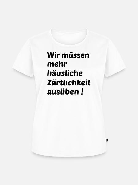 Häusliche Zärtlichkeit - Frauen Premium Bio T-Shirt - Weiß