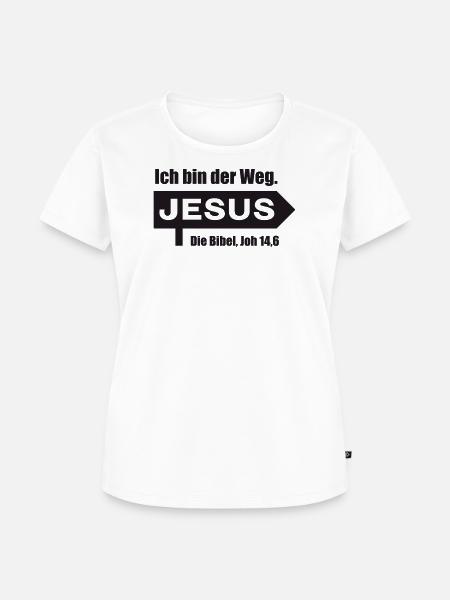 Jesus_Ich-bin-der-Weg - Frauen Premium Bio T-Shirt - Weiß