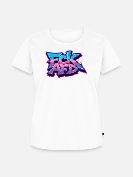 Graffiti Antifa Statement - Frauen Premium Bio T-Shirt - Weiß