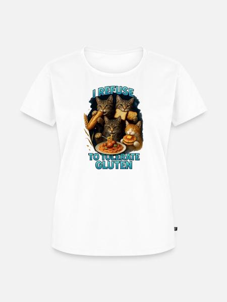 Gluten Glutenunverträglichkeit Geschenk - Frauen Premium Bio T-Shirt - Weiß