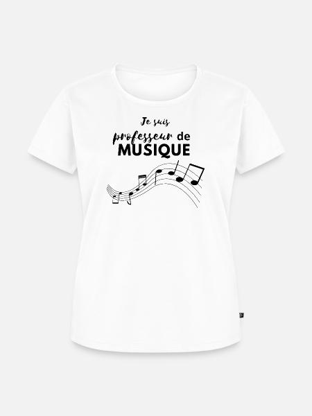 Ich bin Musiklehrerin - Frauen Premium Bio T-Shirt - Weiß