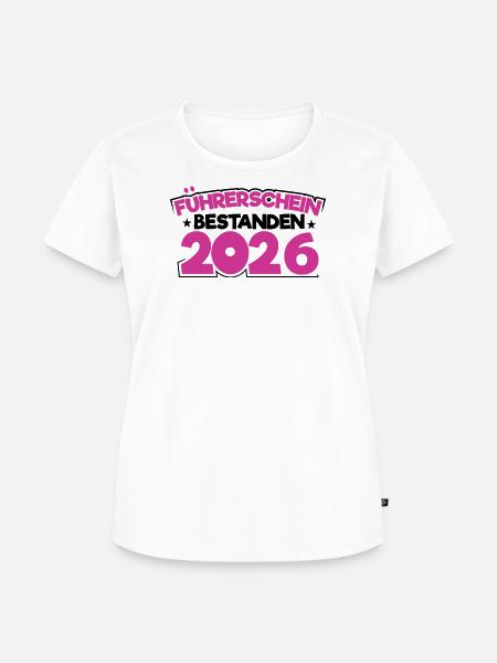 Führerschein 2026 Fahrprüfung Führerscheinprüfung - Frauen Premium Bio T-Shirt - Weiß