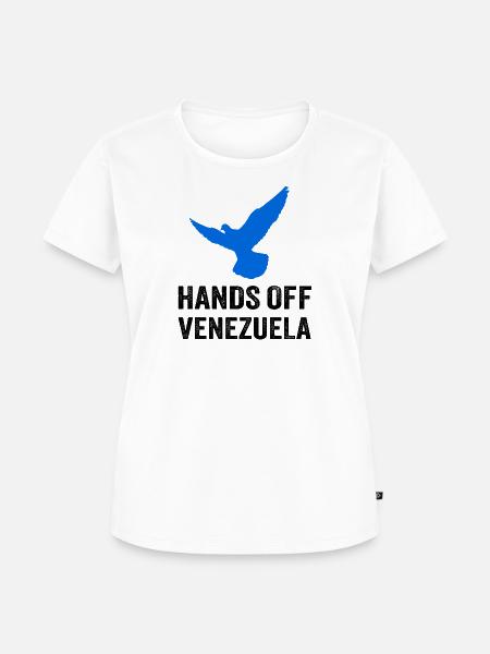 HANDS OFF VENEZUELA - Frauen Premium Bio T-Shirt - Weiß
