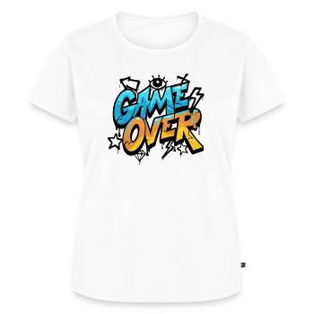 Game Over Graffiti Néon - T-shirt Premium bio Femme - blanc - Devant - AI Model Female 172 dark (172cm)
