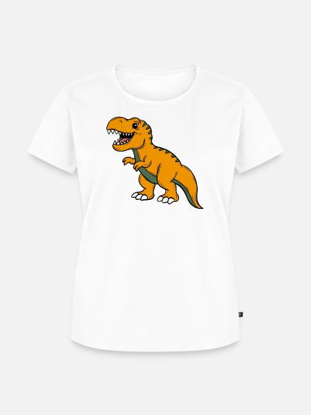 Dino - Frauen Premium Bio T-Shirt - Weiß