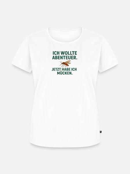 Abenteuer vs Mücken - Frauen Premium Bio T-Shirt - Weiß
