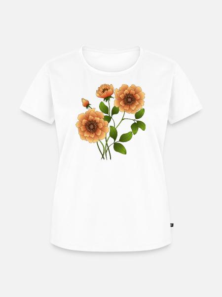 Blumen - Frauen Premium Bio T-Shirt - Weiß