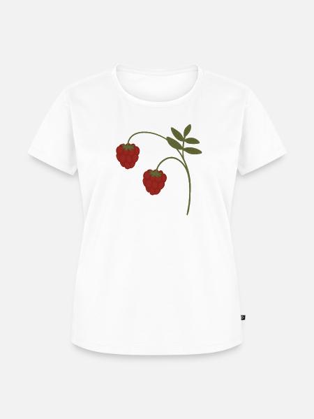 Himbeeren - Frauen Premium Bio T-Shirt - Weiß