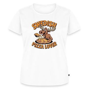 Suédois amateur de pizza drôle avec une pizza pour - T-shirt Premium bio Femme - blanc - Devant - AI Model Female 172 dark (172cm)