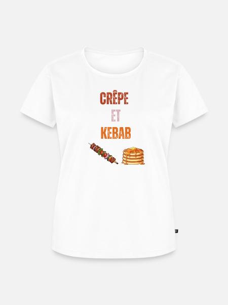 Pfannkuchen- und Kebab-Fusion - Frauen Premium Bio T-Shirt - Weiß