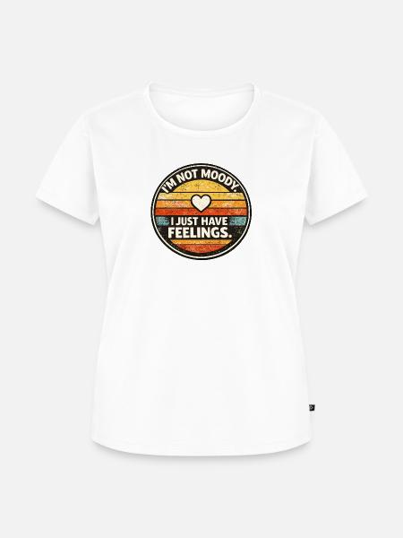 Nicht Launisch Gefühle Retro - Frauen Premium Bio T-Shirt - Weiß