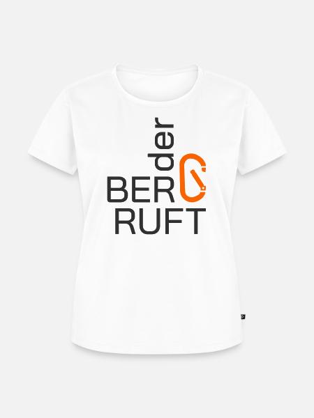 Der Berg ruft - mit Karabiner - Frauen Premium Bio T-Shirt - Weiß