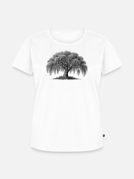 Trauerweide - Frauen Premium Bio T-Shirt - Weiß