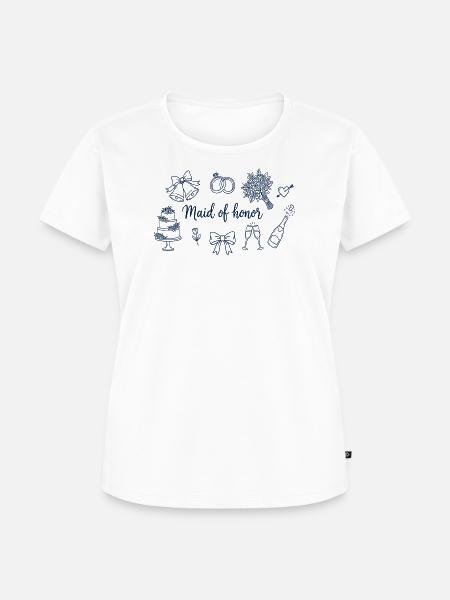 Hochzeit der Brautjungfern - Frauen Premium Bio T-Shirt - Weiß