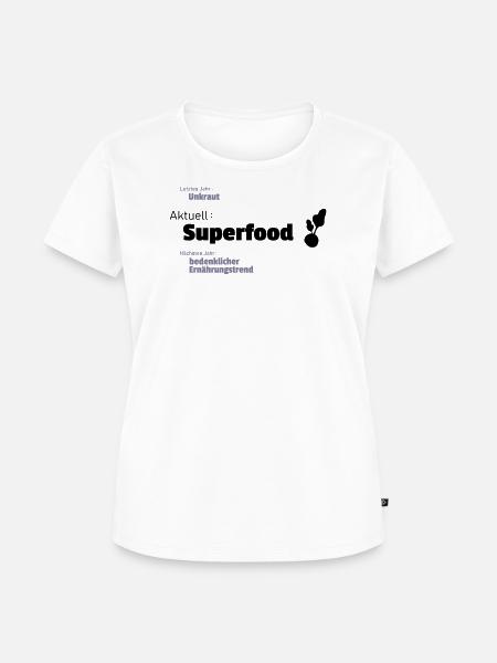 aktuelles Superfood - Frauen Premium Bio T-Shirt - Weiß