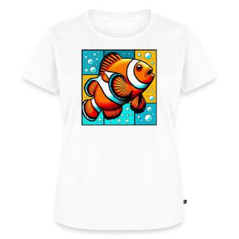 Poisson-clown - T-shirt Premium bio Femme - blanc - Devant - AI Model Female 172 dark (172cm)
