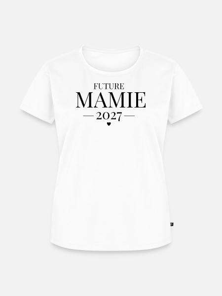 Zukünftige Oma 2027 - Frauen Premium Bio T-Shirt - Weiß