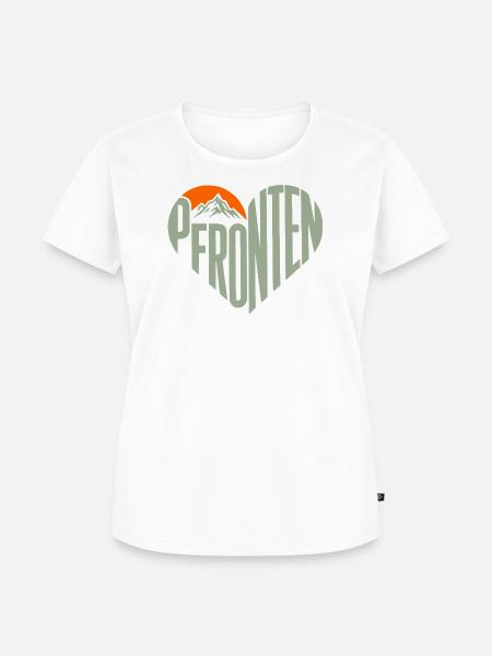 Pfronten Bergherz Panorama - Frauen Premium Bio T-Shirt - Weiß