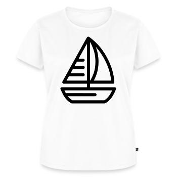 Boot - Frauen Premium Bio T-Shirt - Weiß - Vorne - AI Model Female 172 dark (172cm)