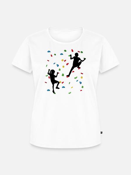 Climbing Wall Kids – Junge Kletterer - Frauen Premium Bio T-Shirt - Weiß